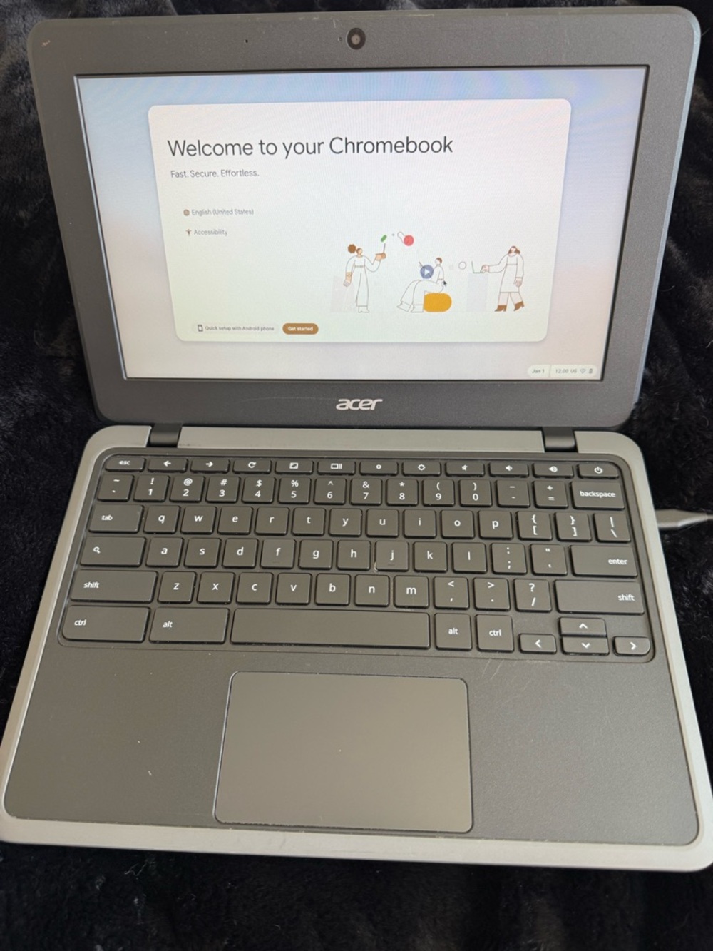 Acer Google Chromebook in Dark Gray and Black
